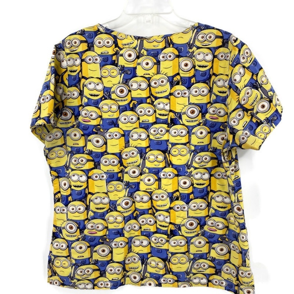 Despicable Me Minion Scrub Top Sz M. - Picture 2 of 6
